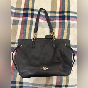 Black Coach Elle Chain Tote